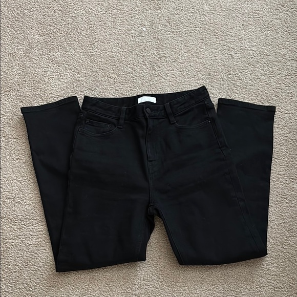 OAK + FORT Black Straight Leg Jeans size 26 - Picture 1 of 8